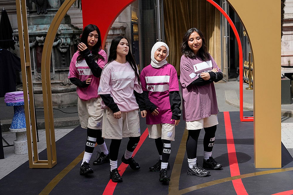 | Photo: AP/Michel Euler : Ayenda, Afghanistan youth, wear creations by 4TheWalk and Sneex footwear